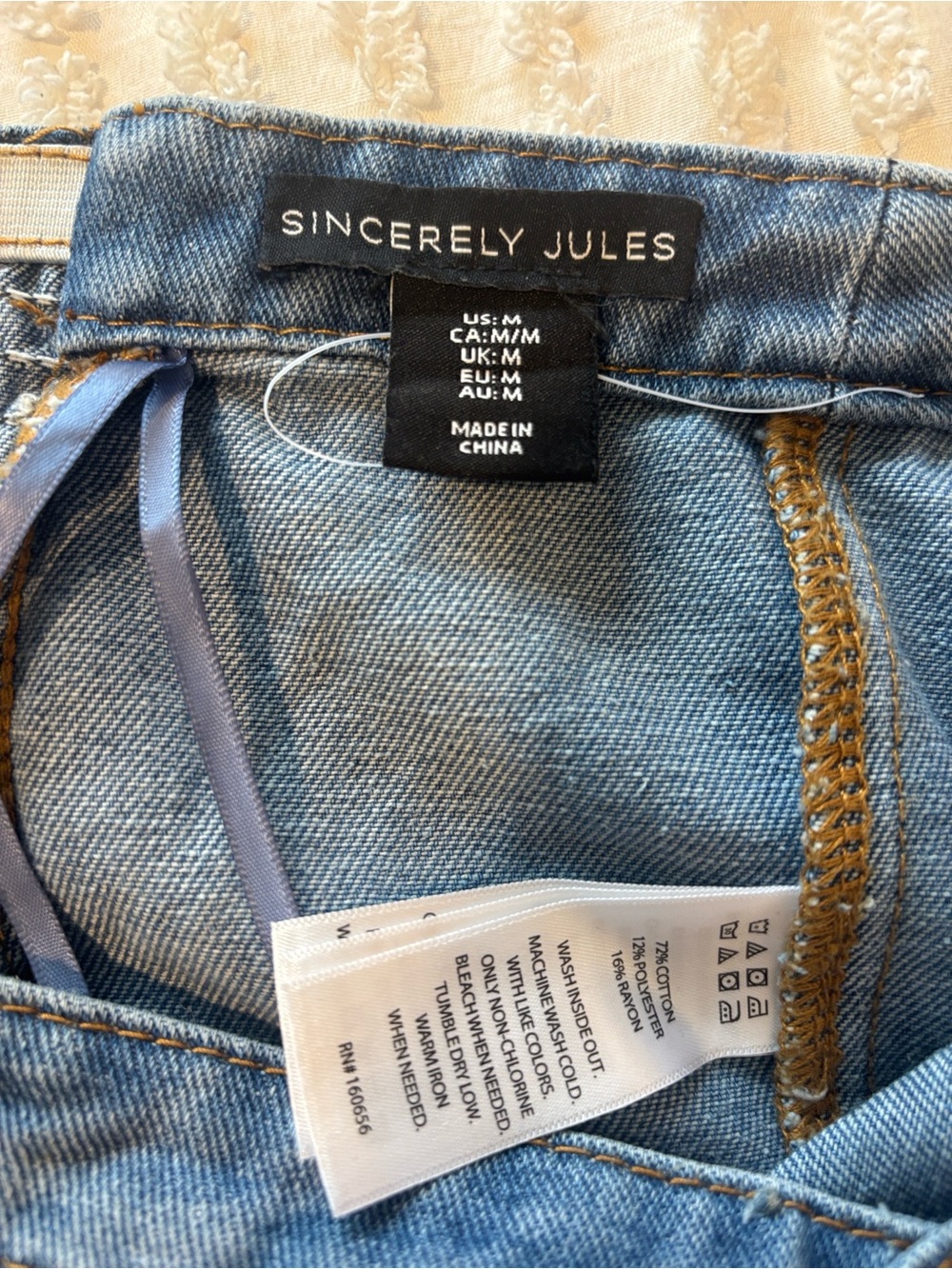 Sincerely Jules Strapless Blue Denim Midi Dress - Picture 3 of 4